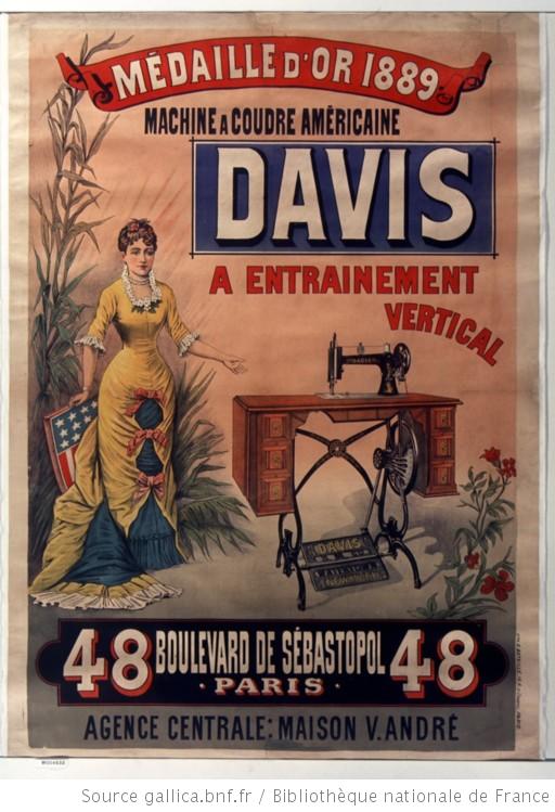 pub machine à coudre Davis 1889 machine à coudre Davis 1889