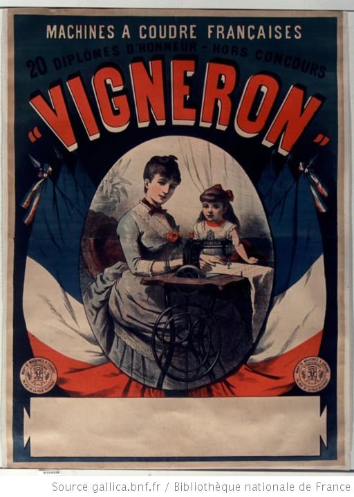 pub machine à coudre H Vigneron 1890 machine à coudre H Vigneron 1890