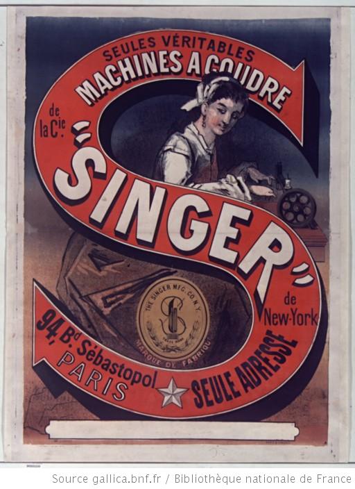pub machine à coudre singer 1870 publicité machine à coudre singer 1870